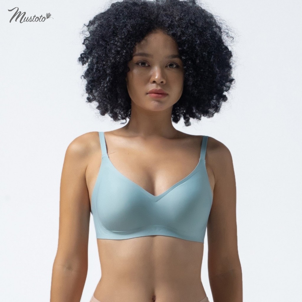 Áo Lót Nữ Tàng Hình Không Gọng Công Nghệ Bonding Thoáng Khí Co Giãn Bốn Chiều Mustoto MA62 spe