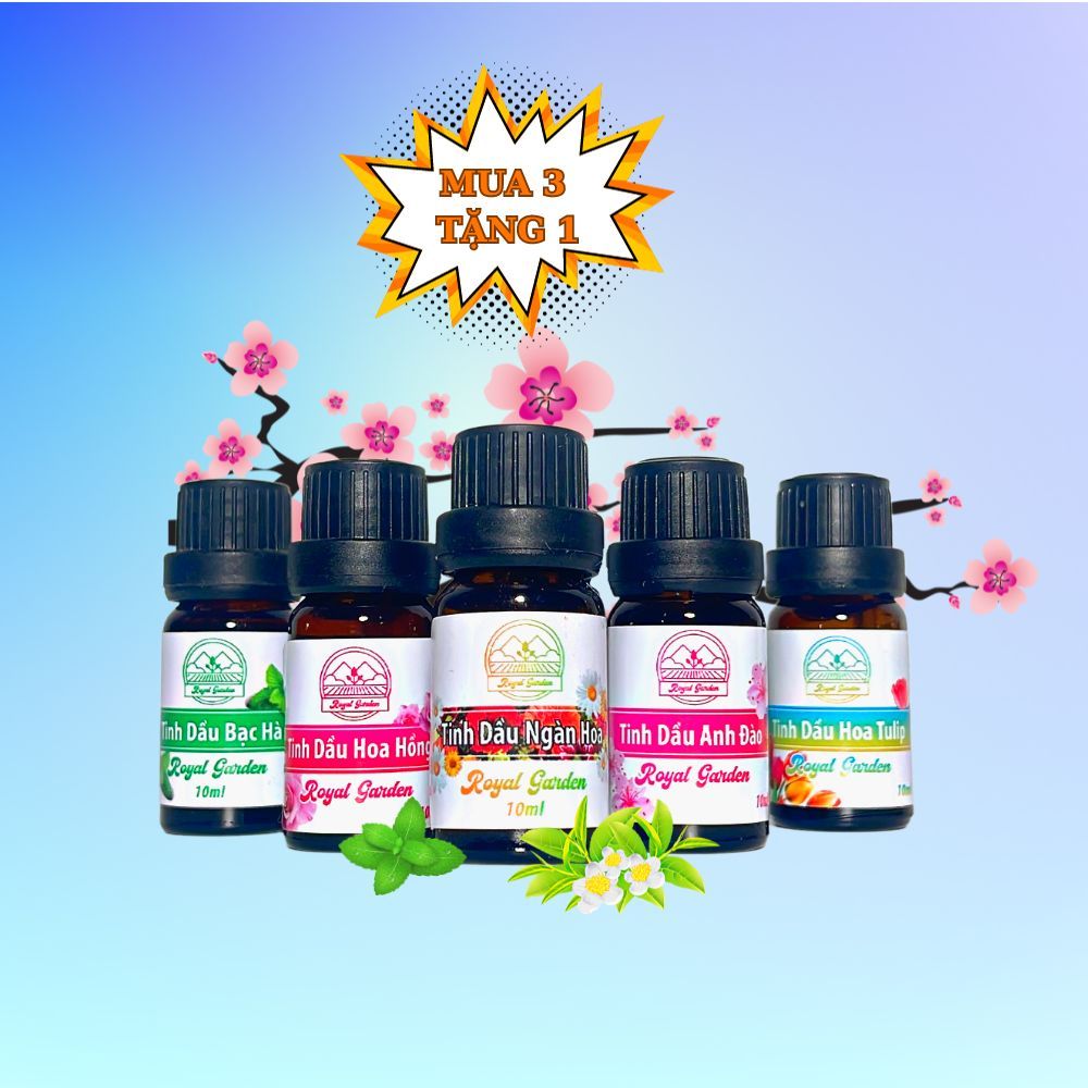 Tinh dầu thiên nhiên Royal có kiểm định, tinh dầu sả chanh,oải hương,treo xe...giúp thơm phòng,khử mùi, đuổi muỗi