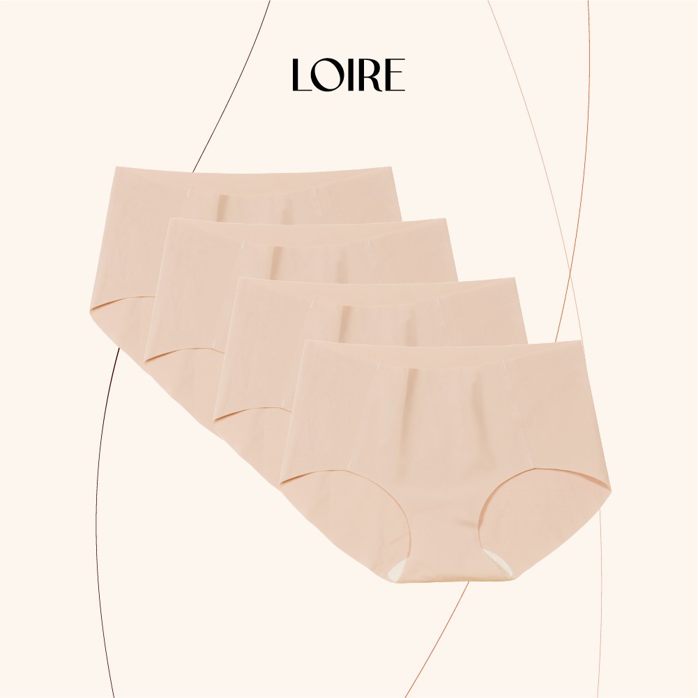 COMBO 4 Quần Lót Su Đúc Không Viền May Lưng Cao LOIRECHIC QSD03 – Màu Da