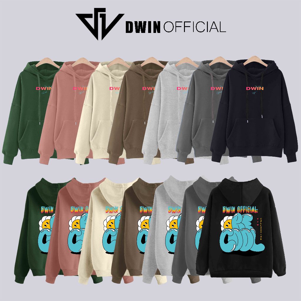 Áo Hoodie Be Cool nỉ Unisex DWIN basic Nam Nữ form rộng oversize local brand SP00072