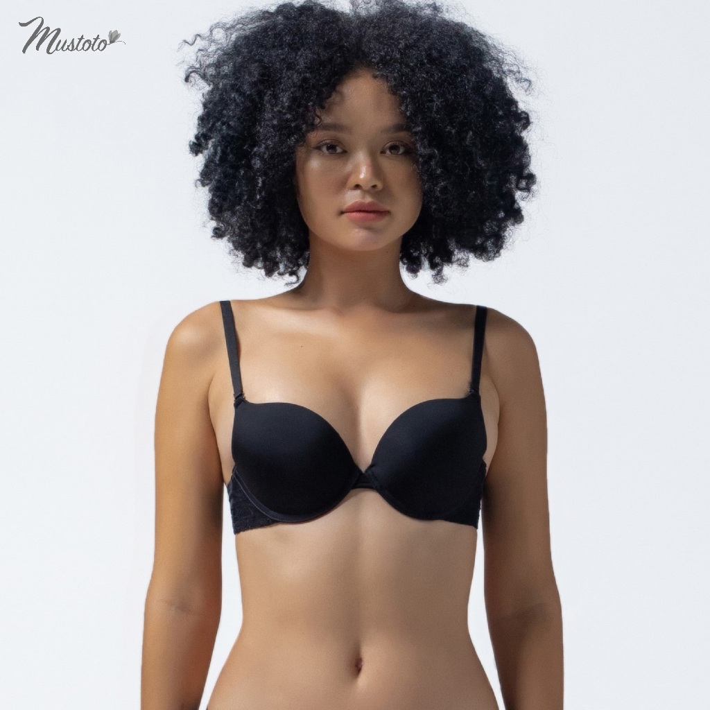 Áo Lót Nữ Mút Vừa Dày 2cm Có Gọng Nâng Ngực Trơn Phối Ren Flex Magnolia Mustoto MA0602 spe