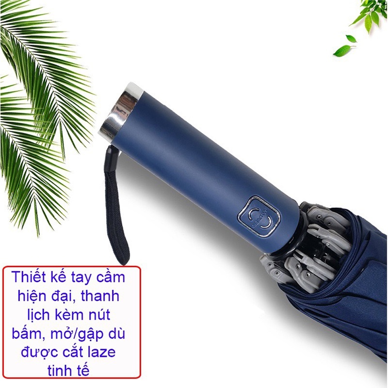 Dù che mưa gấp gọn 2 lớp mở tự động, Dù đi mưa chống tia UV