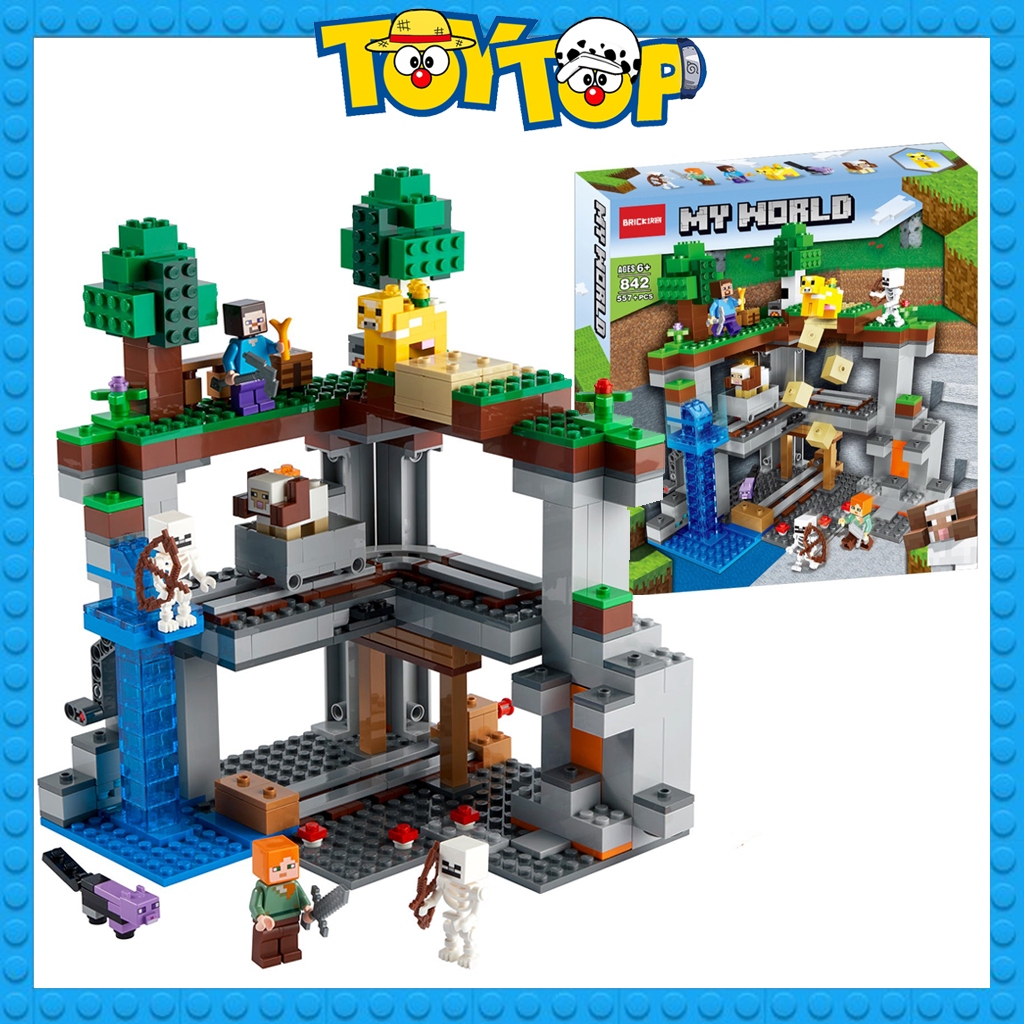Đồ chơi lắp ráp minecraft cuộc phiêu lưu hang hốc lòng đất my world xếp ...