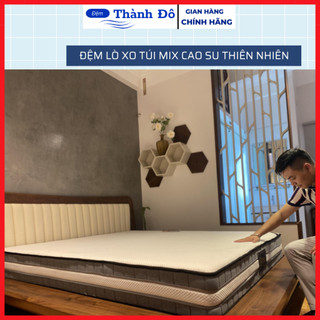 Đệm lò xo túi kết hợp cao su thiên nhiên kohan d'louis La.Pock