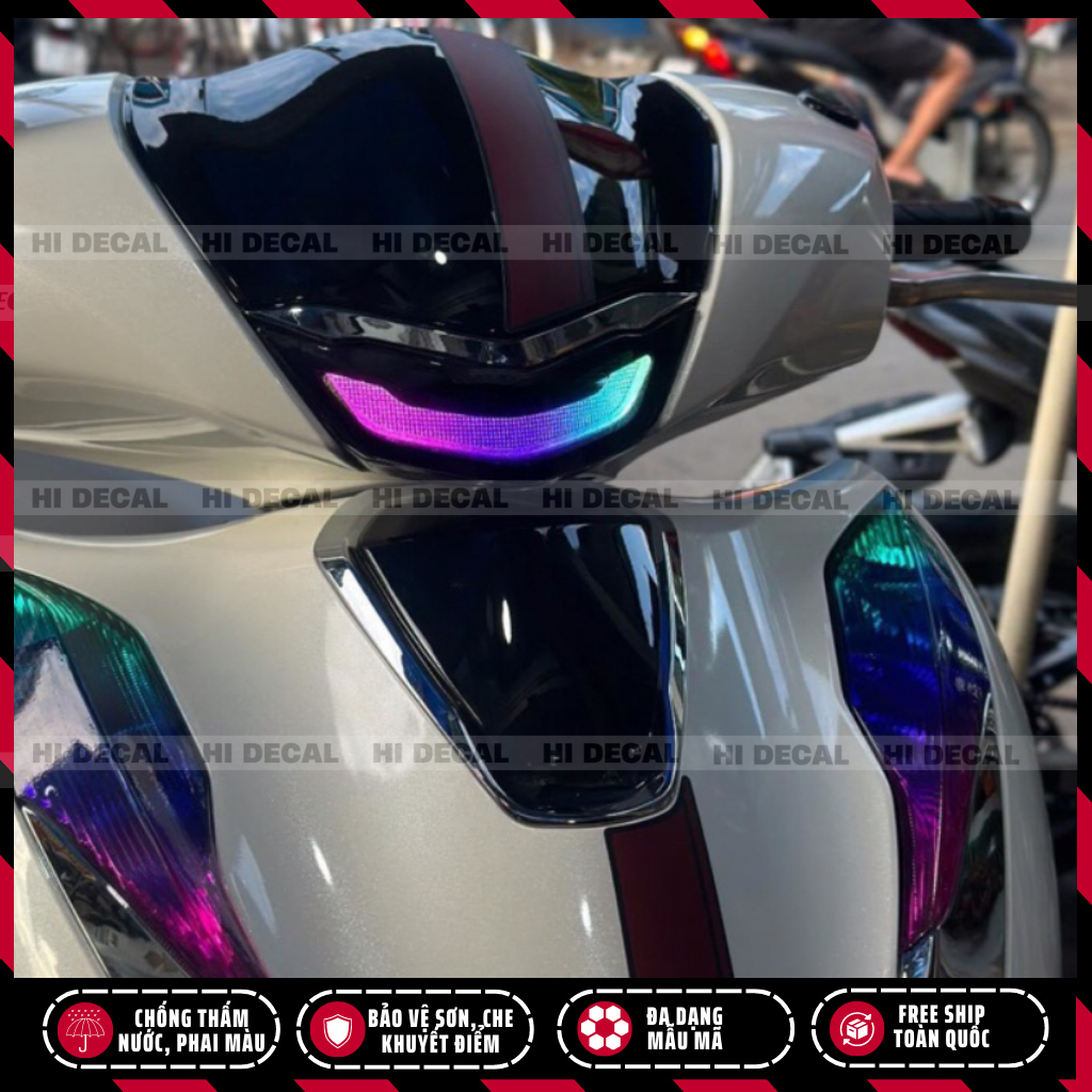 [1 Chiếc] Tem decal đổi màu dán đèn demi trước Sh 2020 - 2025 | Decal Dán Đổi Màu Demi  SH, Đèn Demi, Đèn Xi Nhan