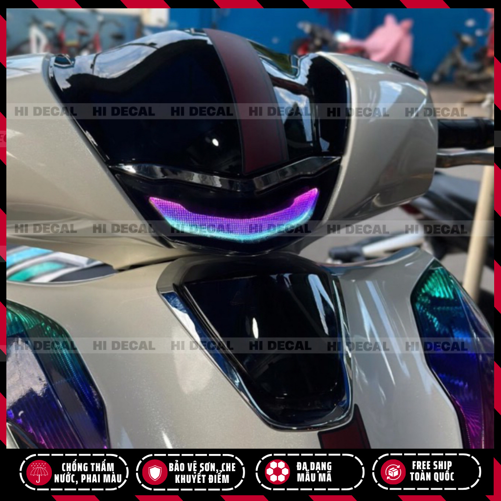 [1 Chiếc] Tem decal đổi màu dán đèn demi trước Sh 2020 - 2025 | Decal Dán Đổi Màu Demi  SH, Đèn Demi, Đèn Xi Nhan