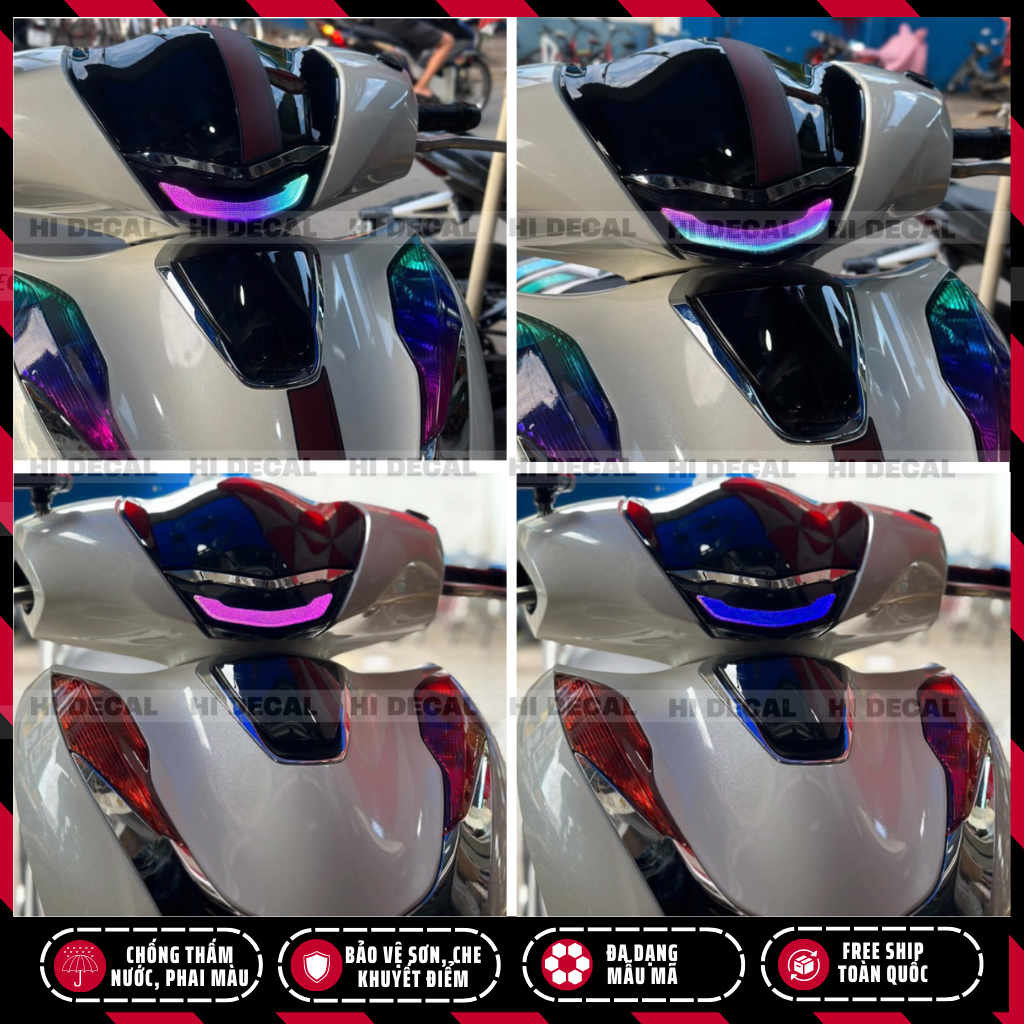 [1 Chiếc] Tem decal đổi màu dán đèn demi trước Sh 2020 - 2025 | Decal Dán Đổi Màu Demi  SH, Đèn Demi, Đèn Xi Nhan