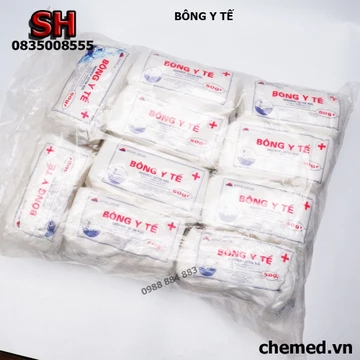Bông y tế, bông thấm nước, bông khô 50g/1 gói { 24 gói / 1 bịch }