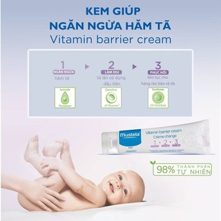 Kem Chống Hăm Tã Cho Em Bé Mustela VITAMIN BARRIER CREAM 10ml/50ML/100ML