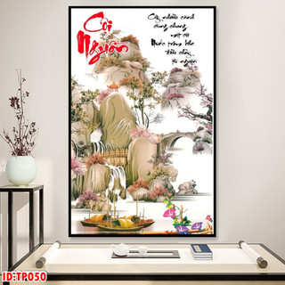Tranh Treo Tường 20/11 Tri Ân Thầy Cô Chữ Thư Pháp  - Tranh Laminate Tráng Gương (60x90cm)