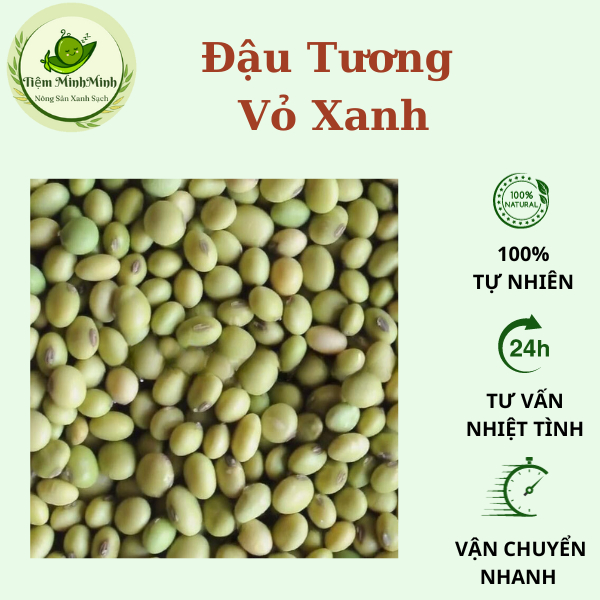 Đậu tương (đậu nành) quê hạt nhỏ vỏ xanh không biến đổi gen, đậu tương ...