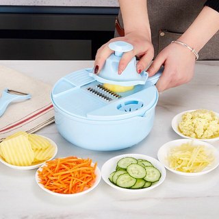 Bộ rổ nạo nhựa lưỡi inox gồm 8 món,Nạo củ quả đa năng