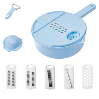 Bộ rổ nạo nhựa lưỡi inox gồm 8 món,Nạo củ quả đa năng