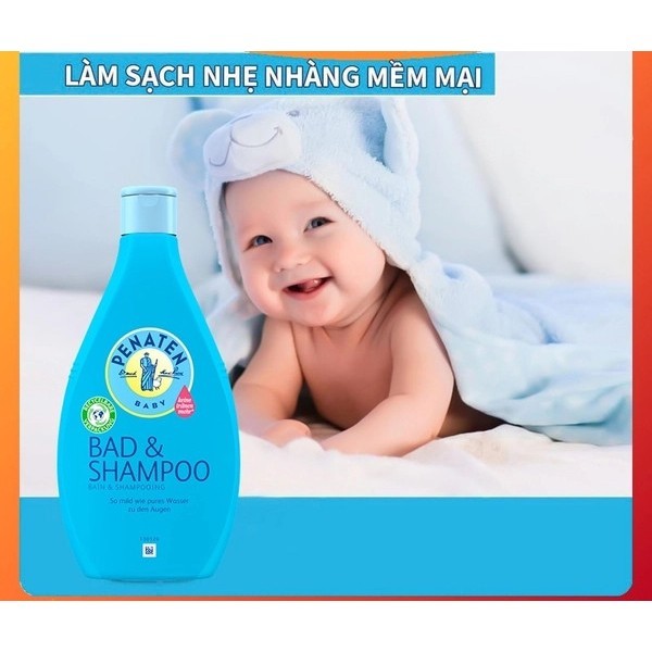 Ảnh Sữa tắm gội Penaten chống cảm cúm Đức xanh dương 400ml 2