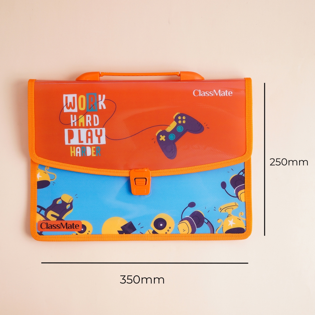 Cặp học thêm 2 ngăn CLASSMATE Thiết Kế Gaming Độc Đáo, Chất Liệu Nhựa Nguyên Sinh An Toàn CL-SB603 (34,5 x 24 x 10cm)