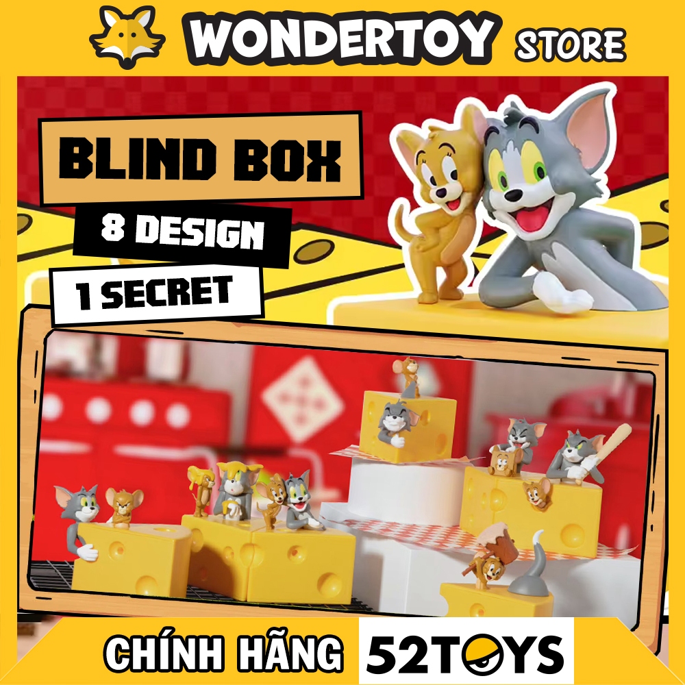 Mô hình 52Toys Tom and Jerry Cheese Is Power Blind Box (Hộp mù) Chính