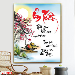 Tranh Treo Tường 20/11 Tri Ân Thầy Cô Chữ Thư Pháp 01 - Tranh Laminate Tráng Gương