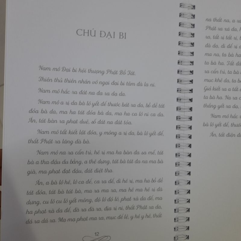 Ảnh Sổ Chép Tay Chú Đại Bi (nét chữ in mờ) 1