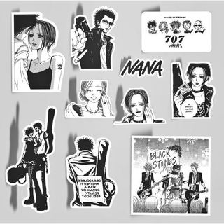 [hàng sẵn] Set 66 stickers truyện tranh NANA | Miếng hình dán trắng đen NANA Black Stones DIY / không trùng HD1