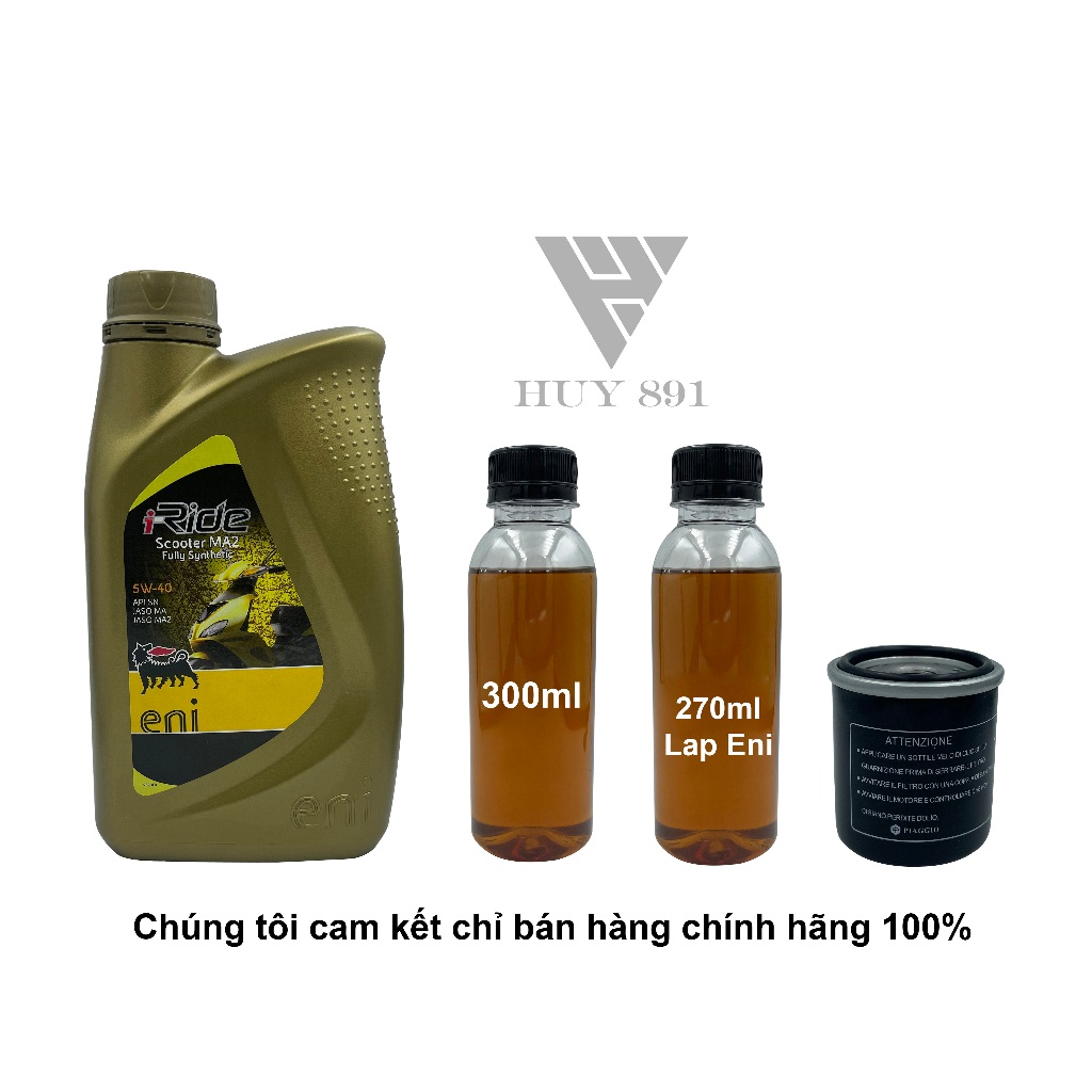 Eni I-Ride 4T 5W40 100% Synthetic Motorcycle Oil – 1 Liter JASO MA2 API SL