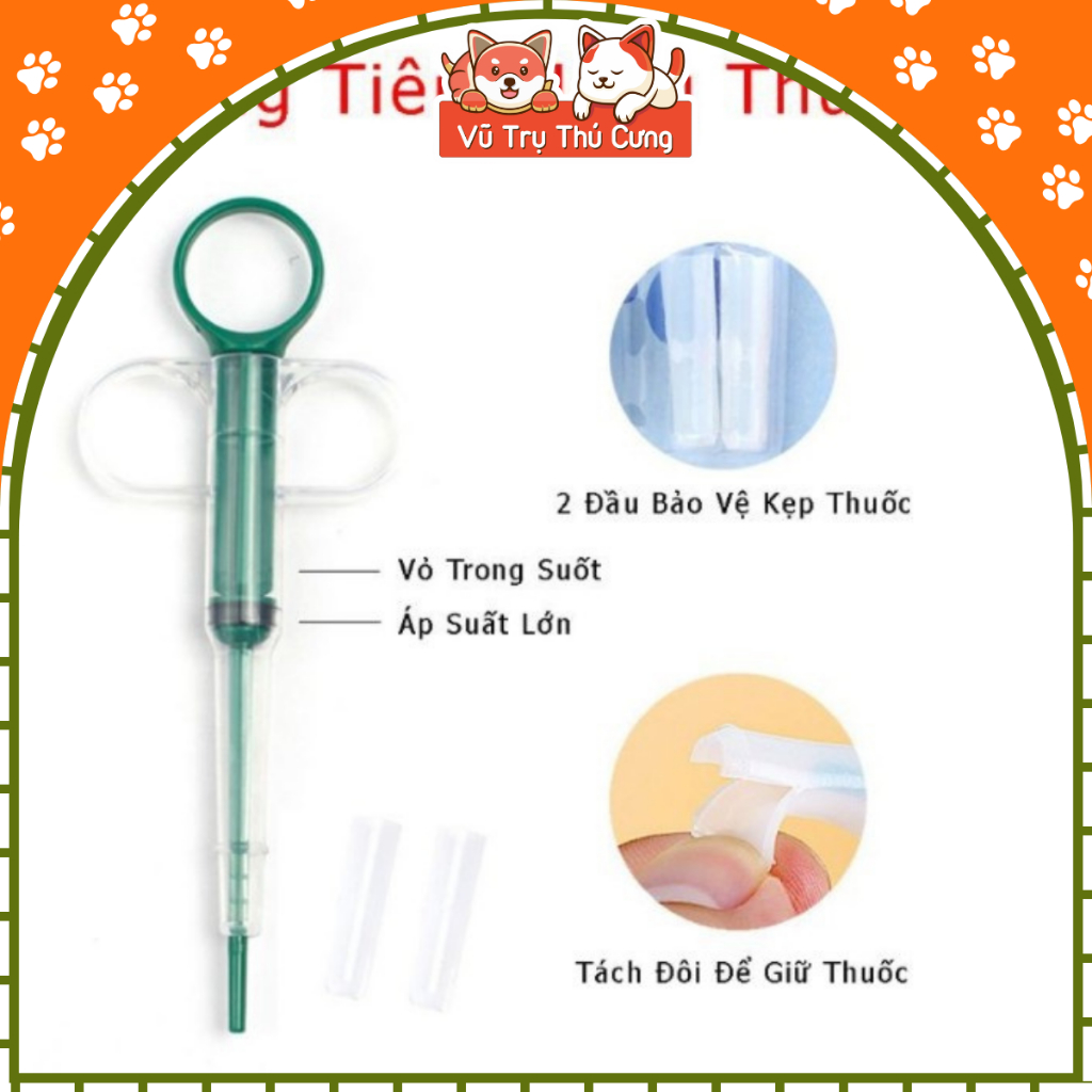 Ống bơm xi lanh hỗ trợ uống đa năng cho chó mèo