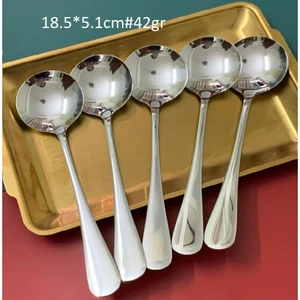Sét 5 Chiếc Thìa (muỗng) Inox Tròn Dùng ăn Cơm, Cháo ,Phở…Chất Lượng Dày Bóng Sáng