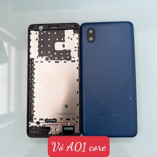 Lưng vỏ samsung a01 core, nắp lưng, nắp pin, vỏ bộ a013, benzen khung sườn màn hình