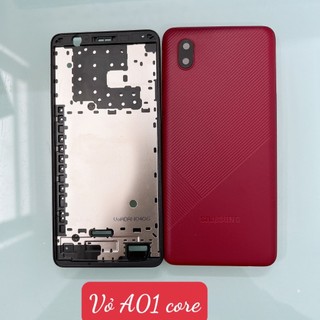 Lưng vỏ samsung a01 core, nắp lưng, nắp pin, vỏ bộ a013, benzen khung sườn màn hình