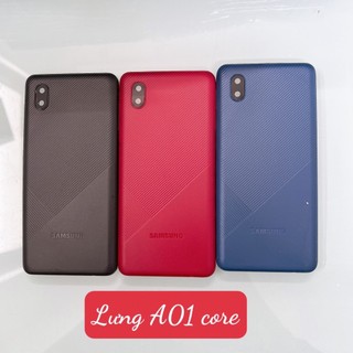 Lưng vỏ samsung a01 core, nắp lưng, nắp pin, vỏ bộ a013, benzen khung sườn màn hình