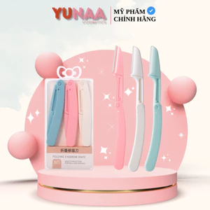 Bộ 3 Dao Cạo Tỉa Lông Mày BOLONZI - Nội Địa Trung - Sắc Bén, Bền Bỉ, Có Hộp Đựng
