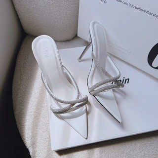 ( Fullbox ) Guốc Nữ Mieo Shoes / Guốc Nhọn Mũi Nhọn Quai Đá Chéo D2441 D2442 D2443