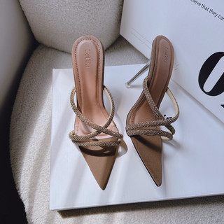 ( Fullbox ) Guốc Nữ Mieo Shoes / Guốc Nhọn Mũi Nhọn Quai Đá Chéo D2441 D2442 D2443