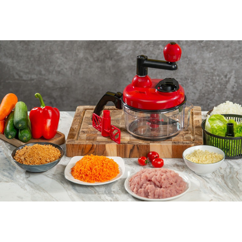 Máy xay thực phẩm đa năng Kaiyo, xay tỏi ớt, rổ quay rau, máy đánh ...