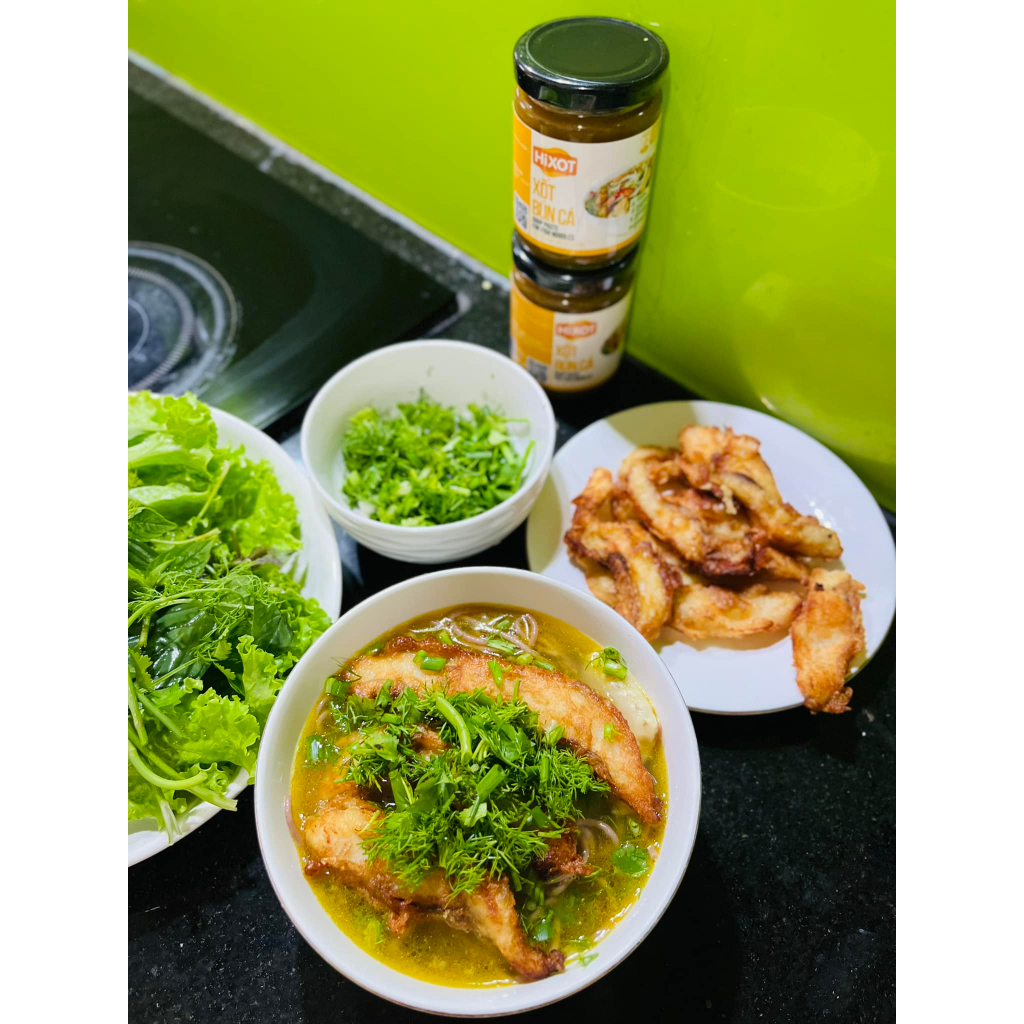 XỐT BÚN CÁ HiXOT hũ 220Gram, nấu bún cá, bánh canh cá, lẩu cá