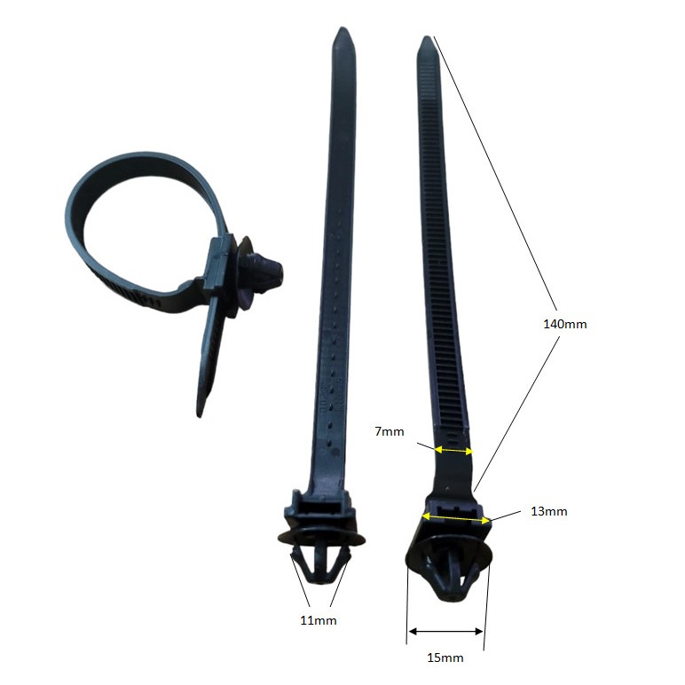 dây rút ghim nhựa, dây thít chuyên dùng cho ô tô.bịch 50 cái 7mm×140mm ...