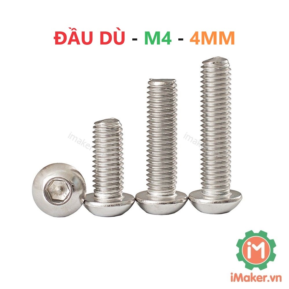 Ốc Lục Giác Đầu Dù M4 4mm Inox Lắp Robot Và Các Chi Tiết Máy | Shopee ...