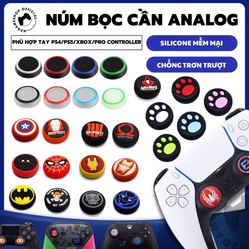 Set Bọc Núm Silicone Cần Analog tay cầm PS4/PS5/XBOX/Flydigi VADER/APEX//Pro Controller Bảo vệ Cover Analog