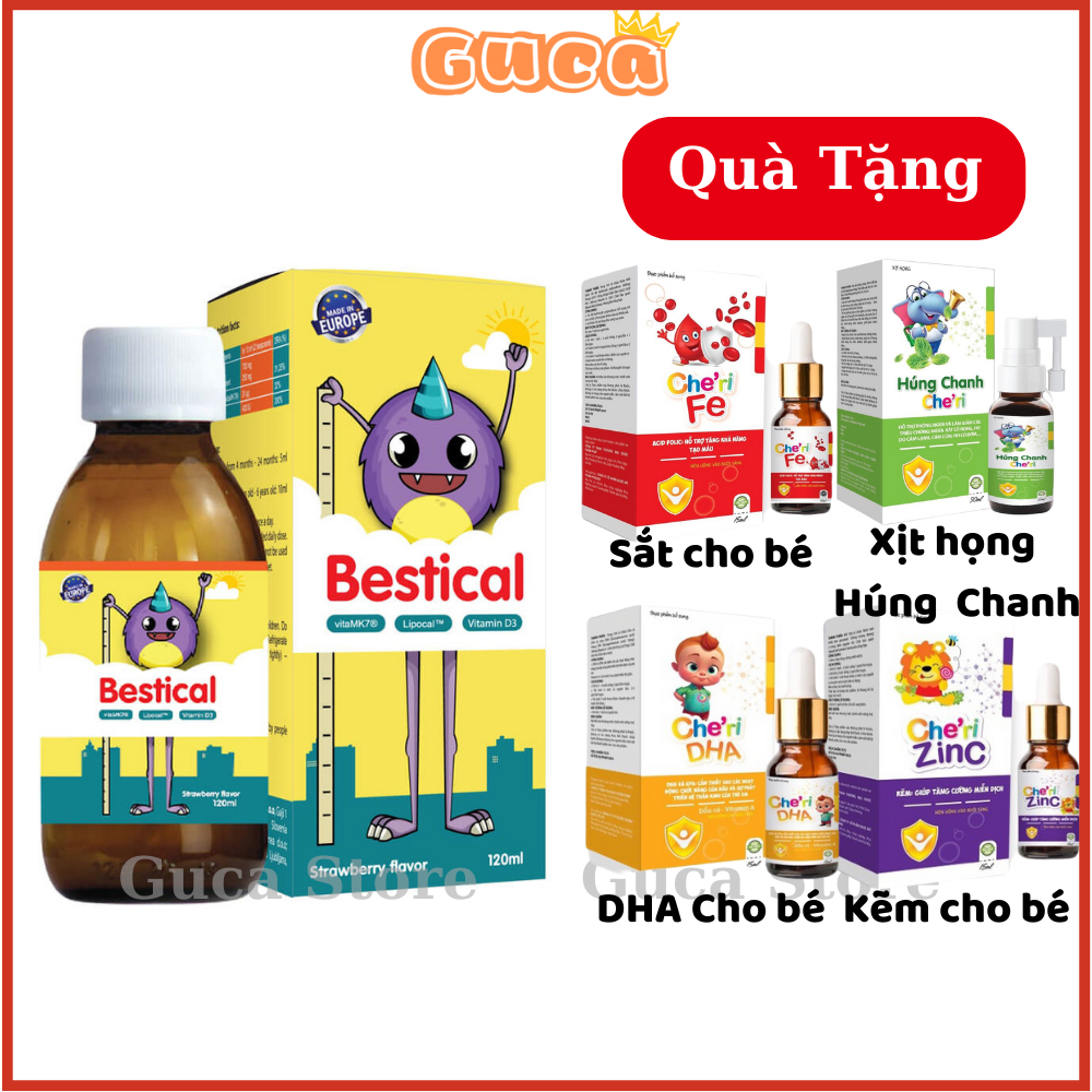 (Đã bán 823) Canxi cho bé bestical bổ sung canxi d3 k2 giúp phát triển chiều cao, xương răng chắc khỏe lọ 120ml