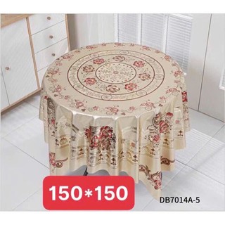 KHĂN TRẢI BÀN TRÒN 3D MÀU ĐỎ SANG TRỌNG KHÔNG THẤM DẦU MỠ Z78
