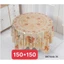 KHĂN TRẢI BÀN TRÒN 3D MÀU ĐỎ SANG TRỌNG KHÔNG THẤM DẦU MỠ GD018
