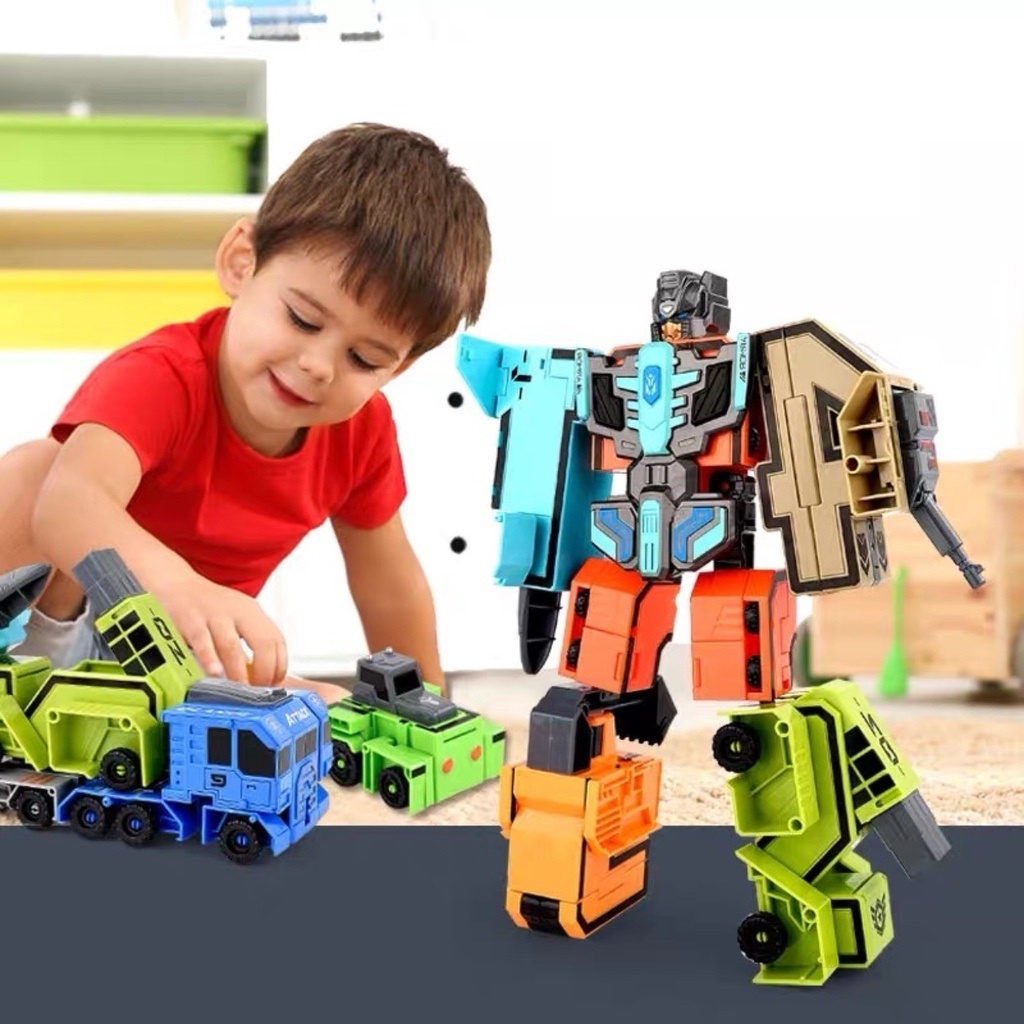 Đồ Chơi Robot Biến Hình, Lắp Ráp Biến Hình Con Số Từ 0-9 Cho Bé PUKAPI