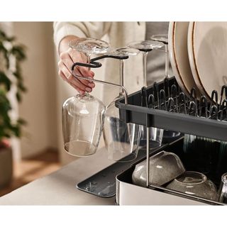 Kệ úp chén bát 2 tầng Joseph Joseph Excel Steel (Grey) 851647 , Kệ đựng đồ nhà bếp có giá đỡ ly GermanySnT HCM 450215
