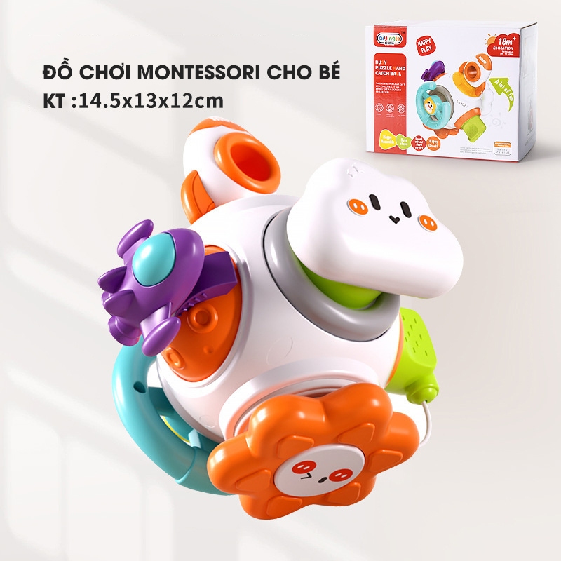 Đồ chơi trứng bận rộn busy egg busy cube hộp khối quả cầu không gian đa năng 6in1 cầm tay montessori đa giác quan cho bé