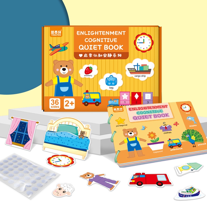 Học liệu bóc dán Montessori cho bé, học liệu busy book bóc dán thông minh 17 chủ đề, Sách bóc dán Tiếng Anh