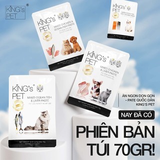 [COMBO 20-10-5] Pate King’s Pet Túi 70gr Thức Ăn Cho Chó Mèo Tăng Cường Hệ Miễn Dịch Dễ Tiêu Hóa