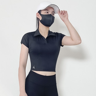 Áo thể thao cao cấp Gladimax Croptop Polo CX20 cá tính chất thun cao cấp co giãn 4 chiều