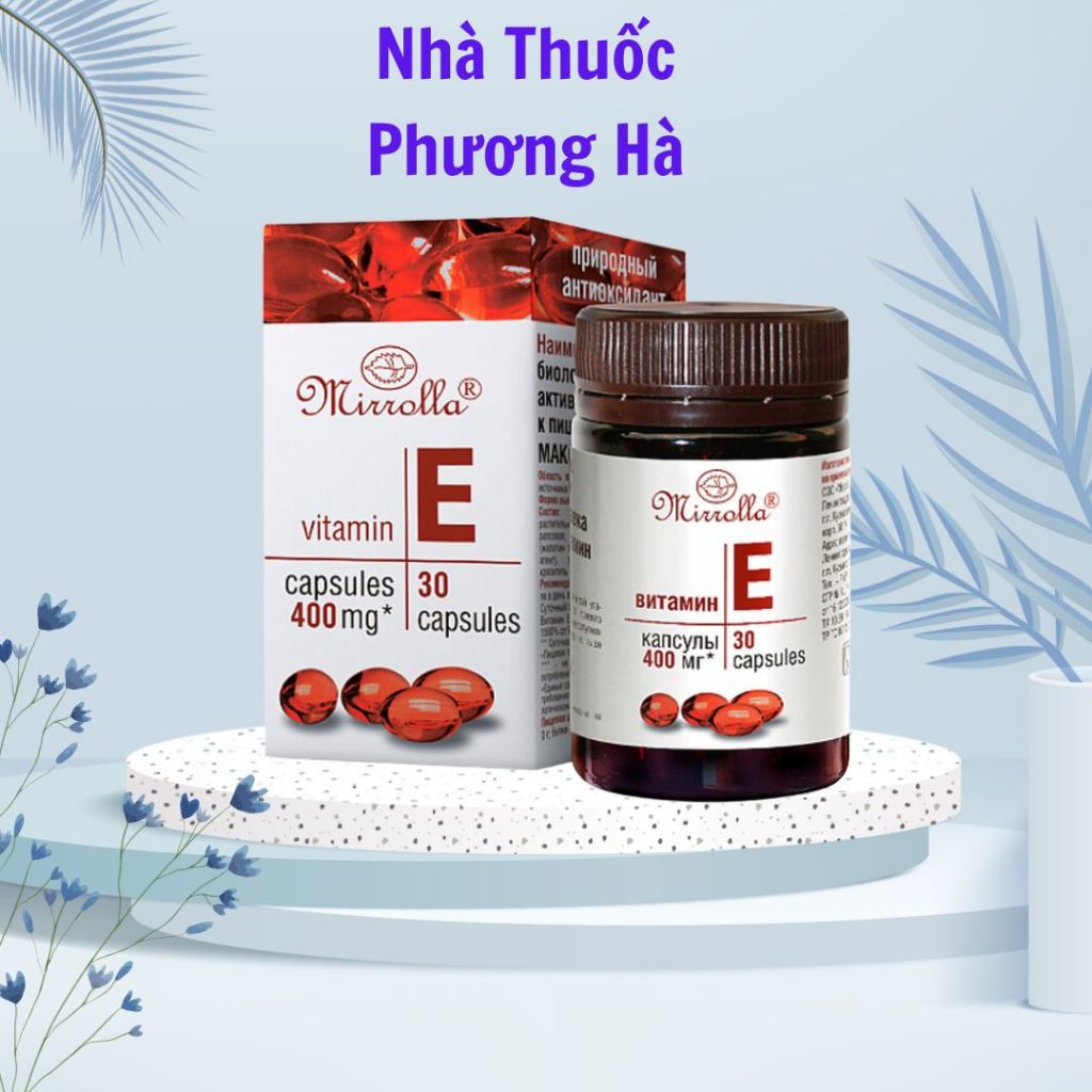 Vitamin E Đỏ Nga Mirrolla 400mg Lọ 30 Viên Vitamine Giúp đẹp Da Chống