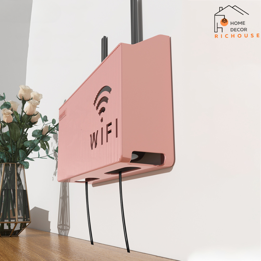 Kệ đựng wifi treo tường, Kệ wifi đặt modem, đầu kỹ thuật số, ổ cắm điện, chất liệu nhựa ABS