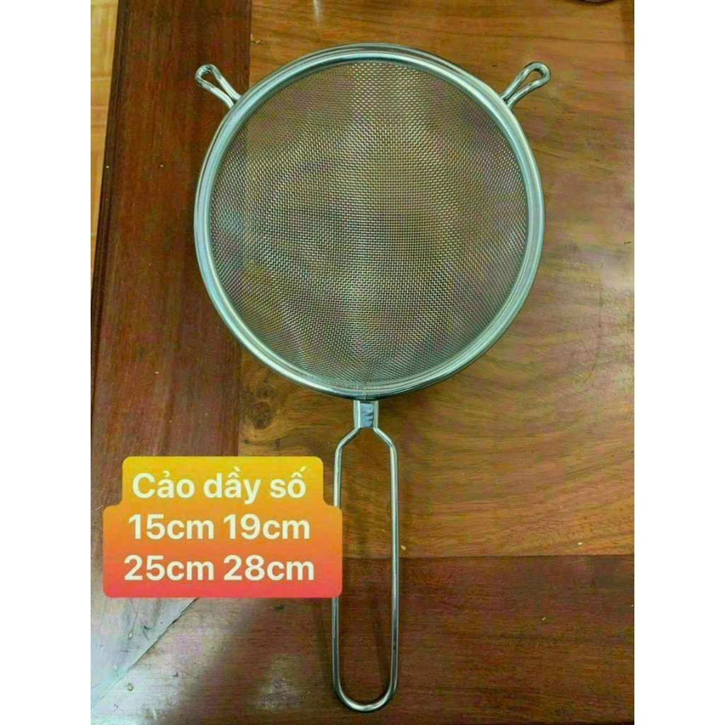 vợt lưới inox rây lọc loại tốt dày có 2 quai gác tiện dụng dùng làm vợt ...