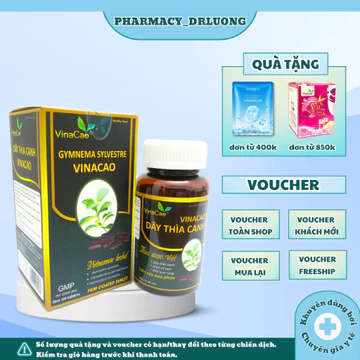 (60 viên) DÂY THÌA CANH VINACAO - Dây thìa canh, giảo cổ lam, khổ qua - Hỗ trợ tiểu đường hiệu quả